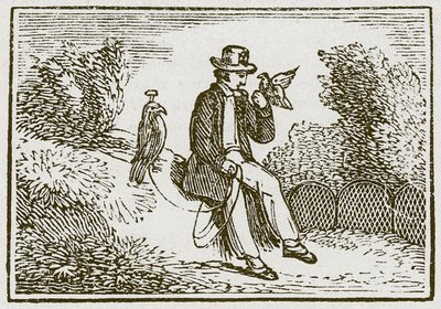 O Falcoeiro e a Perdiz (gravura) de English School