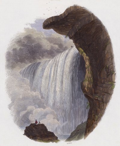 The Falls of Niagara (gravura colorida) de English School