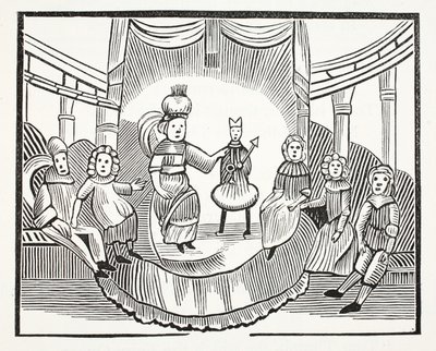 A história famosa do polegar de Tom, ilustração dos Chapu-livros do século XVIII por John Ashton, bar. 1882 de English School
