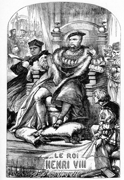 The Famous History of the Life of King Henry the Eighth - Illustration in "Works complete by William Shakespeare" 1866 - As ilustrações e a forma geral desta edição são emprestadas do Shakespeare ilustrado de Cassell, publicado em Londres. de English School