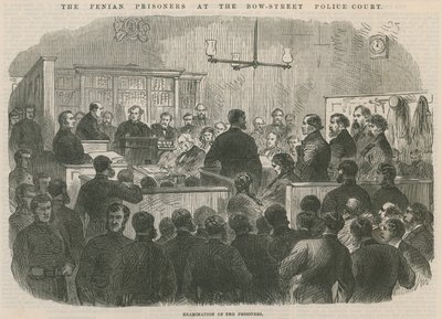 Os prisioneiros fenianos no Tribunal de Polícia de Bow Street de English School