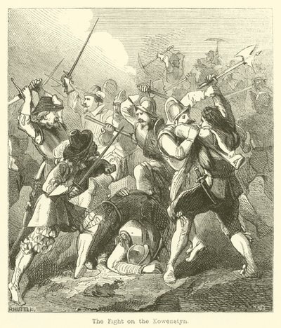 O combate no Kowenstyn (gravura) de English School