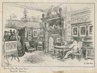 A Sala das Belas Artes da Sociedade, Bond Street, Londres - a Sala Ante de English School