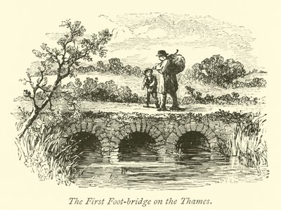 O primeiro pé-ponte sobre o Tamisa de English School