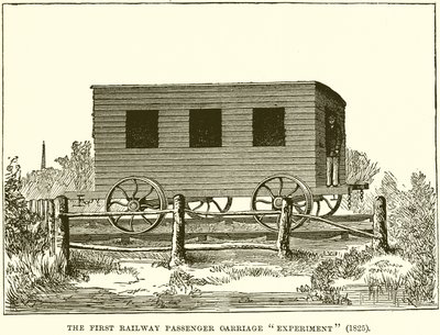 O primeiro experimento de transporte de passageiros ferroviários (1825) de English School