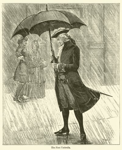 O Primeiro Guarda-chuva (gravura) de English School