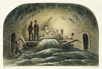 O Fleet Sewer, c.1840 (wc no papel) de English School