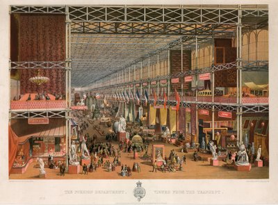 O Departamento de Estrangeiros Visto do Transepto, Grande Exposição, 1851 de English School