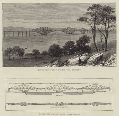A Ponte da Forth (gravura) de English School