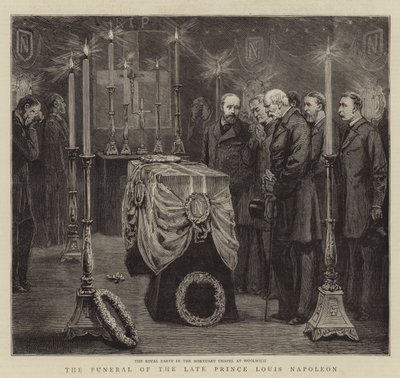 O Funeral do Príncipe Louis Napoleon (gravura) de English School