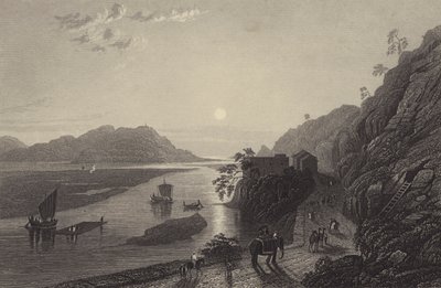 O Ganges a entrar nas planícies perto de Haridwar (gravura) de English School