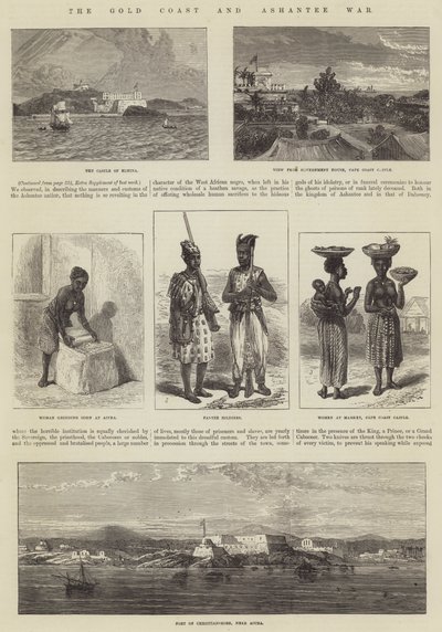 A Guerra da Costa de Ouro e Ashantee (gravura) de English School