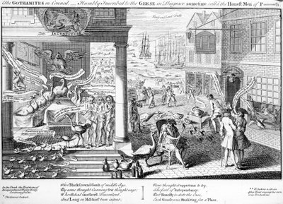 Os Gothamites no Conselho, 1761 de English School