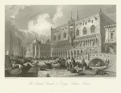 O Grande Canal e o Palácio dos Doges, Veneza, 1844 de English School