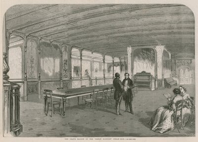 O Grand Saloon do navio a vapor Great Eastern de English School