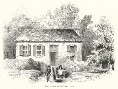 The Grave of William Penn (gravura) de English School