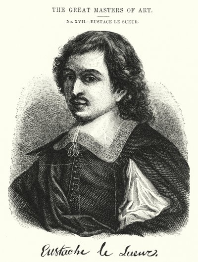 O Grande Mestre de Arte, Eustáquio Le Sueur (gravura) de English School