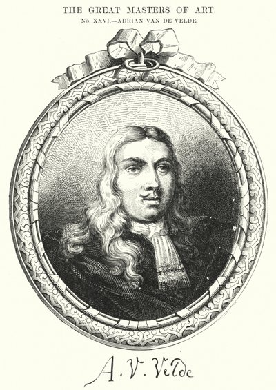Os Grandes Mestres da Arte, Adrian Van de Velde (gravura) de English School