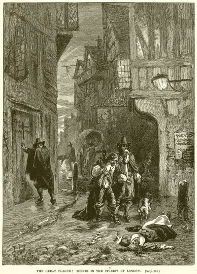 A grande peste: cenas nas ruas de Londres de English School