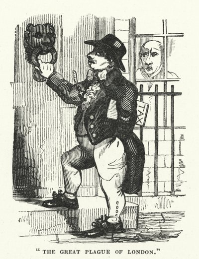 A Grande Peste de Londres (gravura) de English School