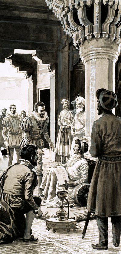 O Grande Reinado do Imperador Sortudo (guache no papel) de English School