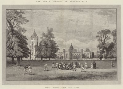 The Great Schools of England, Rugby School, from the Close (gravura) de English School