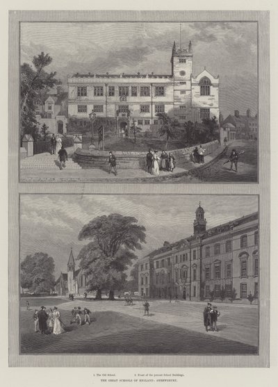 The Great Schools of England, Shrewsbury (gravura) de English School