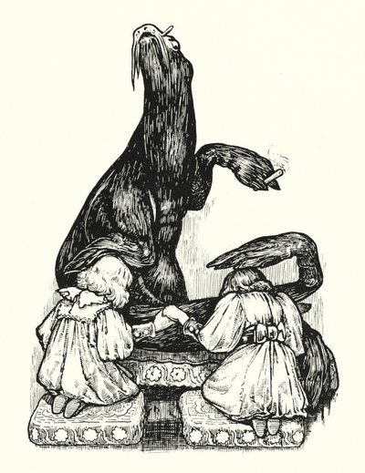 O Grande Selo abençoa as Princesas (litho) de English School