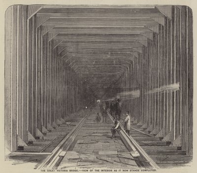 A Grande Ponte Vitória, vista do interior tal como se encontra atualmente concluída (gravura) de English School
