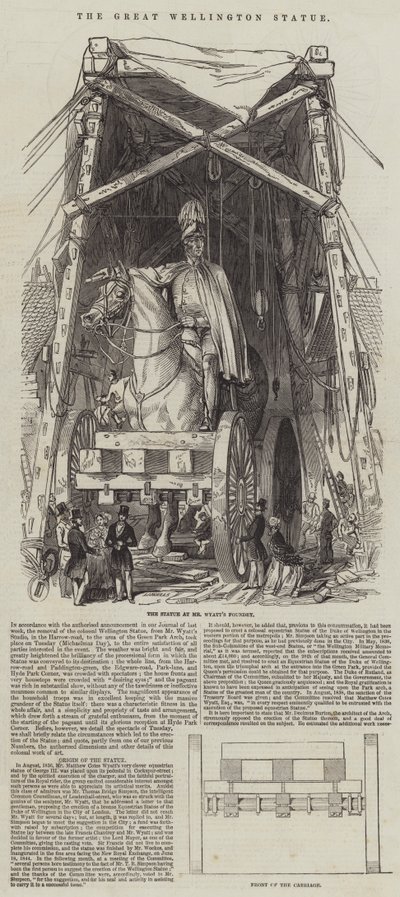 A Grande Estátua de Wellington (gravura) de English School