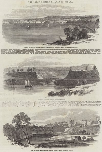 The Great Western Railway of Canada (gravura) de English School