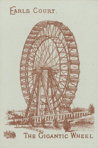 A grande roda, Earls Court, Londres de English School