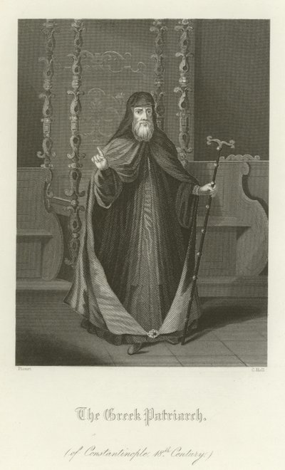 O patriarca grego de Constantinopla, século XVIII de English School