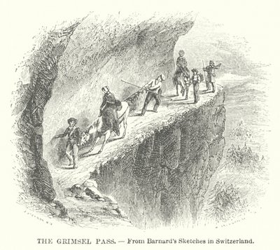 O desfiladeiro de Grimsel (gravura) de English School