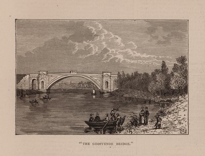 "A Ponte Grosvenor" (gravura) de English School