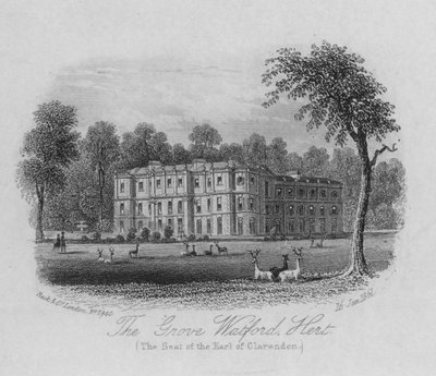 The Grove Watford, Hertfordshire, the Seat of the Earl of Clarendon (gravura) de English School