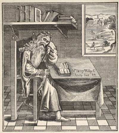 O Grub Street Hermit, de uma foto publicada por Richardson, 1794 de English School