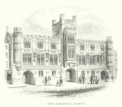 The Guildhall, Bristol (gravura) de English School