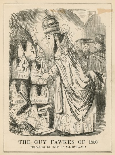 O Guy Fawkes de 1850 de English School