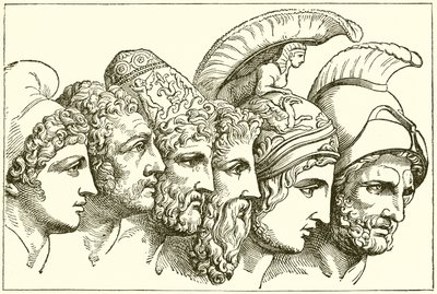 Os heróis da guerra de Trojan de English School
