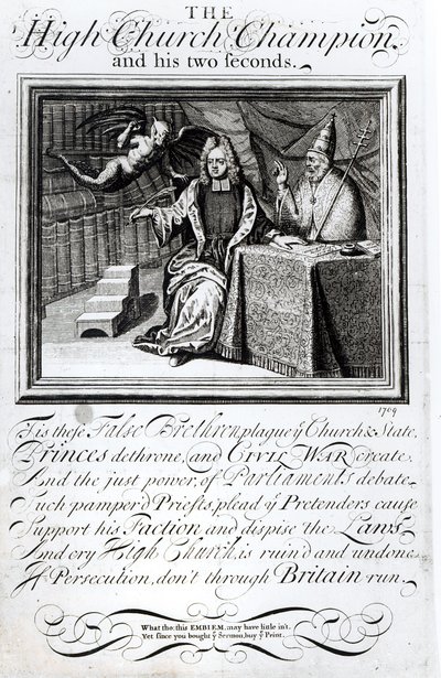 O Alto Campeão da Igreja e seus dois segundos, 1709 de English School