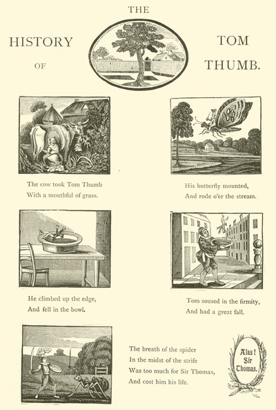 A História de Tom Thumb (xilogravura) de English School