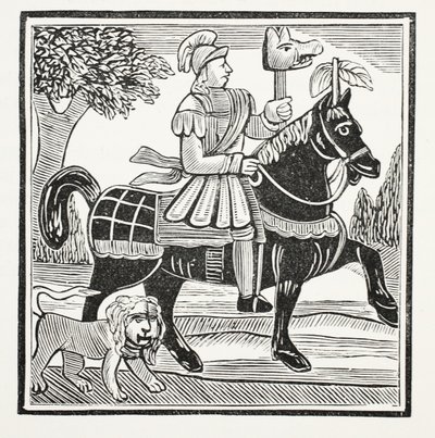 A história do indivíduo, conde de Warwick, ilustração dos Chapu-livros do século XVIII por John Ashton, bar. 1882 de English School