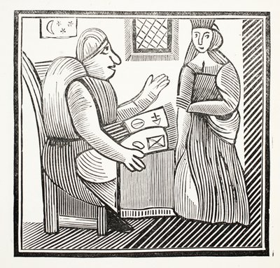 A história do grupo da mãe do oeste, ilustração dos Chapu-livros do século XVIII por John Ashton, bar. 1882 de English School