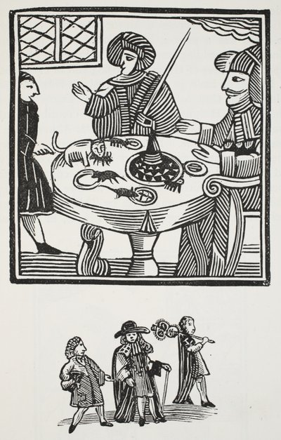 A história do senhor Richard Whittington, três vezes senhor prefeito de Londres, ilustração dos Chapu-livros do século XVIII por John Ashton, bar. 1882 de English School