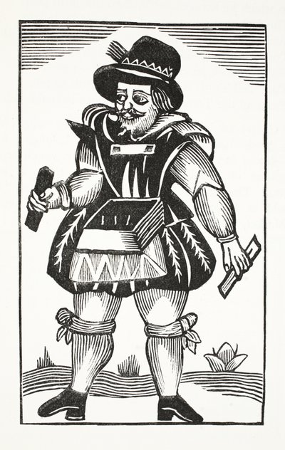 A história de Tom Longo o portador, ilustração dos Chap-livros do século XVIII por John Ashton, bar. 1882 de English School