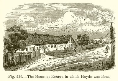 A casa em Rohrau em que nasceu Haydn de English School