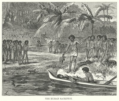 O sacrifício humano (gravura) de English School
