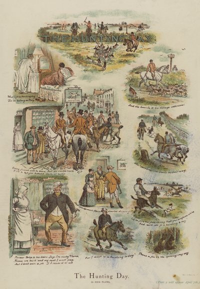 O Dia da Caça (chromolitho) de English School