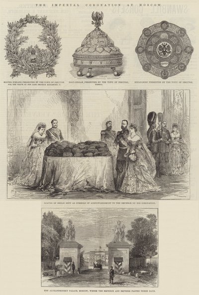 A Coroação Imperial em Moscovo (gravura) de English School